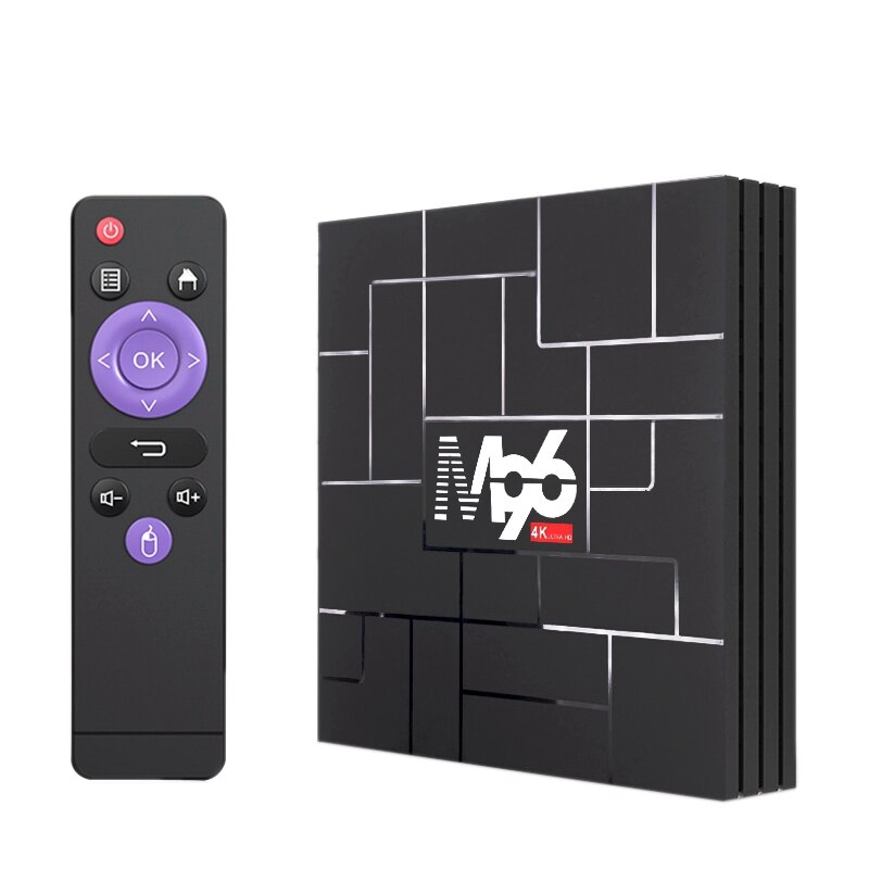 M96 TV BOX Android 9.0 4G + 32G 5G Dual-Band WiFi Hotspot Set-Top Box TV Box with Infrared Remote Control EU Plug: Default Title