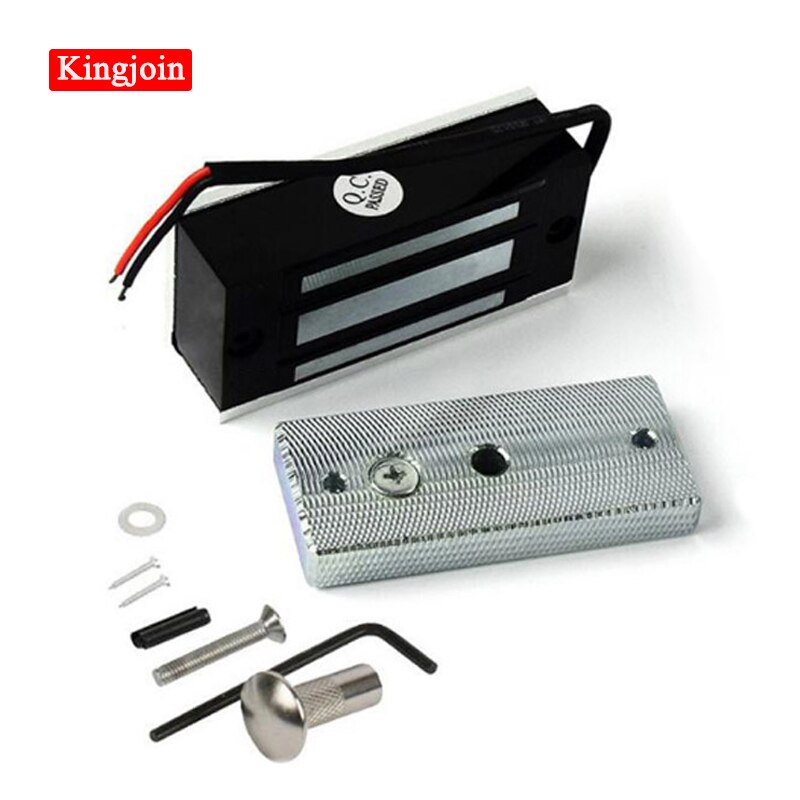 DC12V /24V electromagnetic lock magnetic lock 60Kg/100Lbs holding force for showcase cabinet door frameless glass: DC 12V