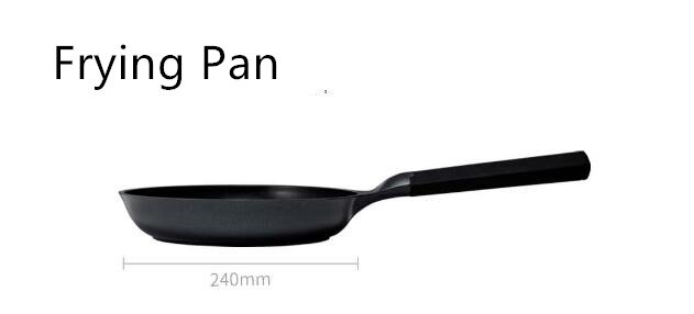 Xiaomi Huohou NonStick Super Platinum Frying Pan Wok Stockpot Milk Pan Durable Easy to Clean High Temperature Reminder Kitchen: Frying Pan