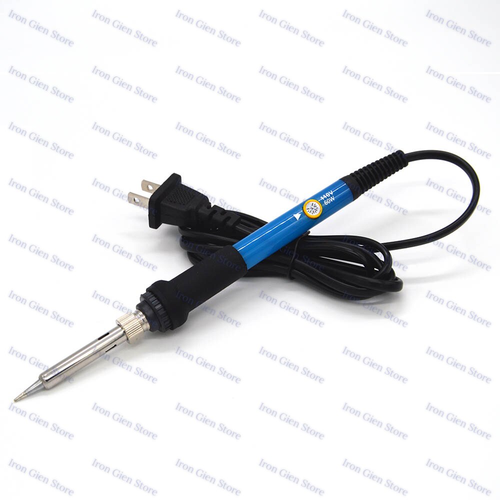 220/110V 60W EU/US/CN Plug Electric Soldering Iron Kits Adjustable Temperature Welding Repair Auxiliary Tools with 5 Tips Stand: US Solder Iron