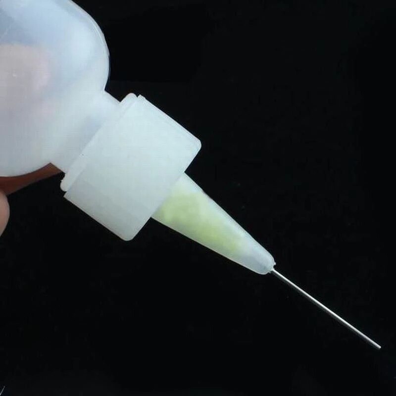 Wts -001 50ml nålespids lodning rengøring klar flydende flux alkohol olie dispenser plast håndflaske rengøringsmiddel gør det selv reparation