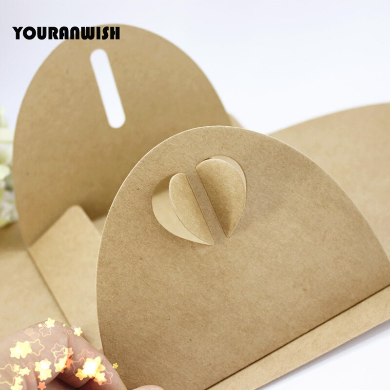 50 pcs/lot Kraft Paper Envelop 5.1x5.1inch(13x13cm) Envelpes for Invitations 5color Post Card Holder Love Heart Paper Envelope