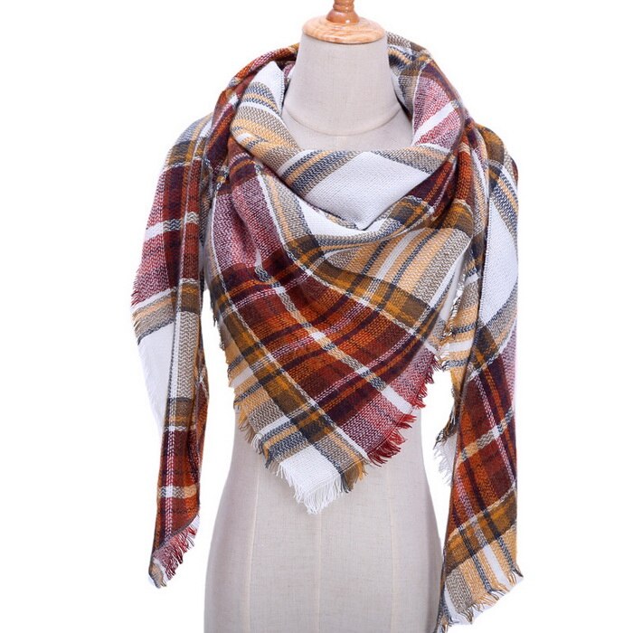Plaid Farbe Einfache frauen Schals Dreieckige 140*140*210cm Kaschmir Warme Herbst Winter Schals wickelt schal für Frauen: 37