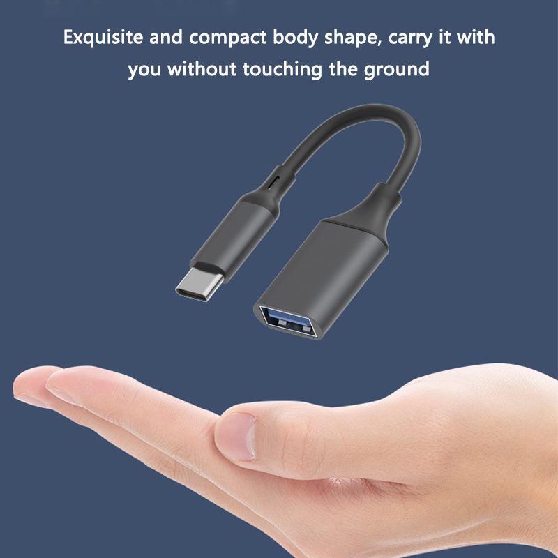 OTG Typ C auf USB 3.0 Adapterkabel USB C auf USB A Buchse OTG-Kabel für Telefon PC Tablette U Disk Datenübertragungsanschluss