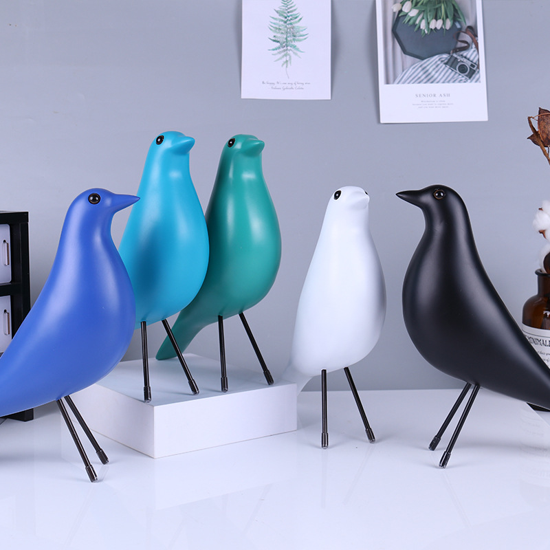Eames – Statue d&#39;oiseau créative en résine, Sculpture de bureau, décoration de maison, accessoires