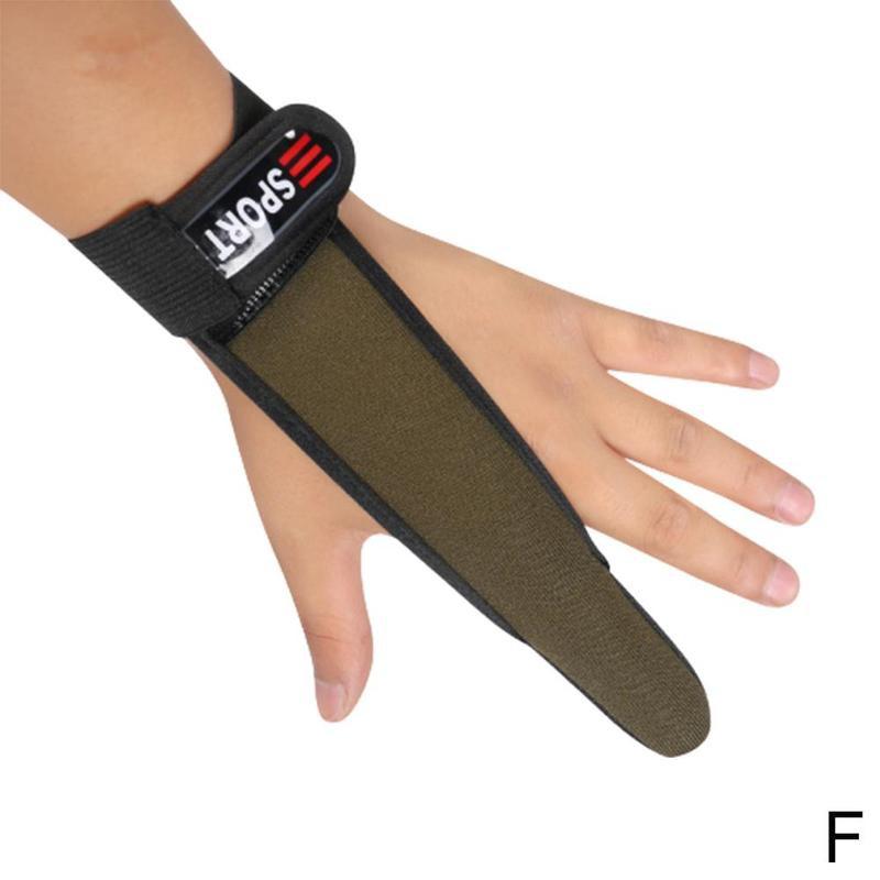 1 pièces unique protège-doigts coulée gant pêche doigt garde Surfcasting gant pêcheurs antidérapant accessoires de pêche antidérapant: Vert armée