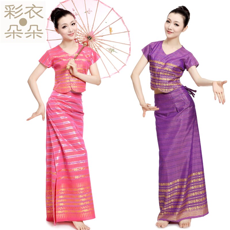 Hmong vêtements à manches courtes Dai thaïlande danse Costumes minorité femmes eau éclaboussement Festival ethnique vêtements chinois Folk