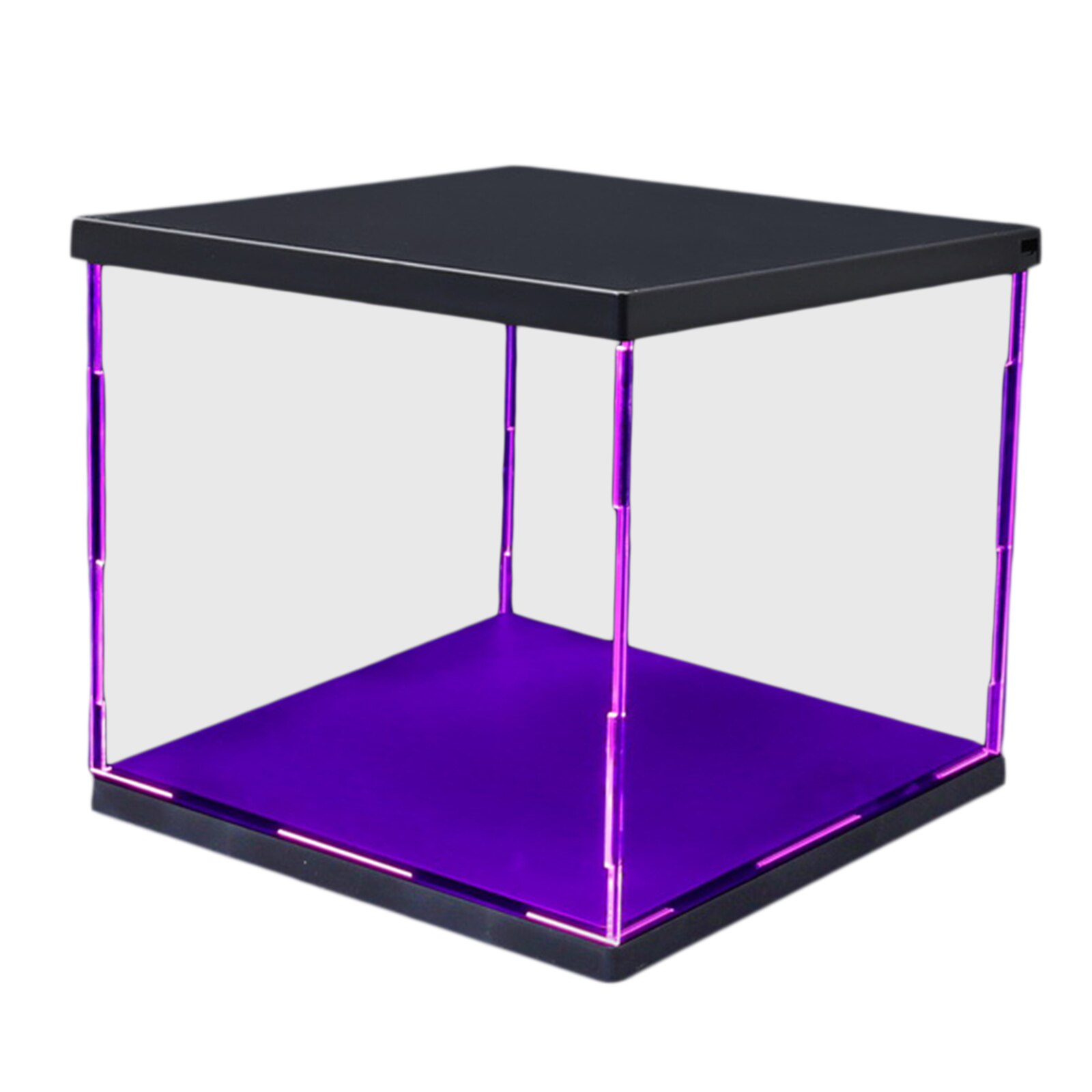 Clear Plastic Display Showcase with LED Light Box for Model Dustproof