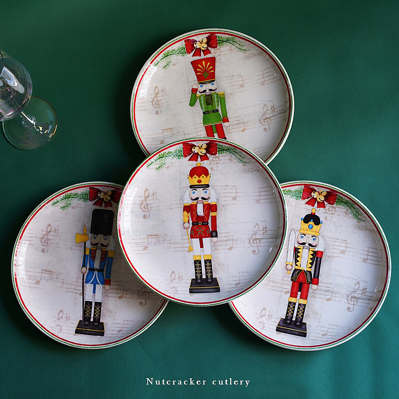 European ceramic plate, nutcracker western plate, fruit cake dish salad steak tray, pasta dish, year tableware CL102701