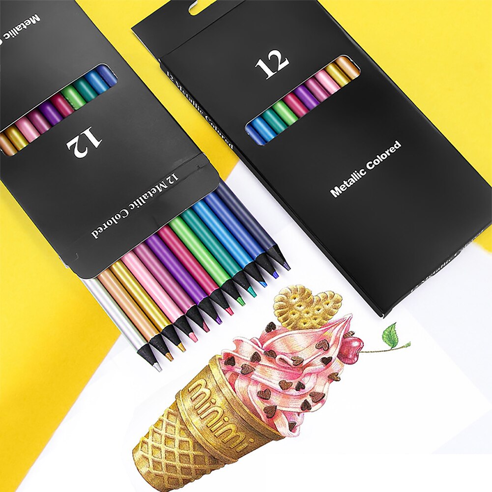 12pcs Coloured Pencil Set Writing Artist Sketching Vibrant Students For Drawing School Supplies Adults Kids