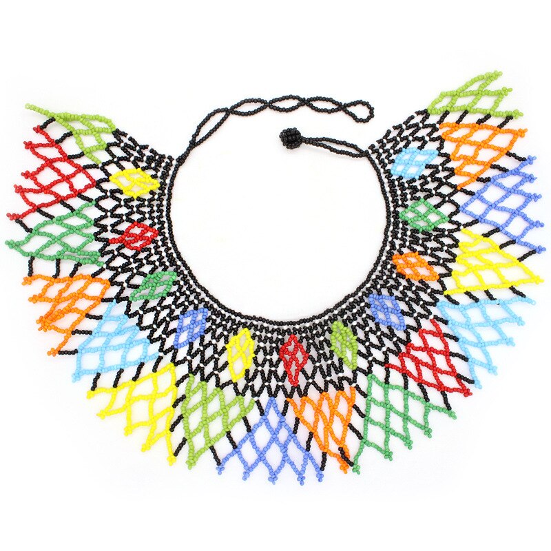 Handmade Long Tassel Colorful Miyuki Beading Necklace Bohemian Style Summer Vacation Beach Wear Jewelry Chic Necklace: A