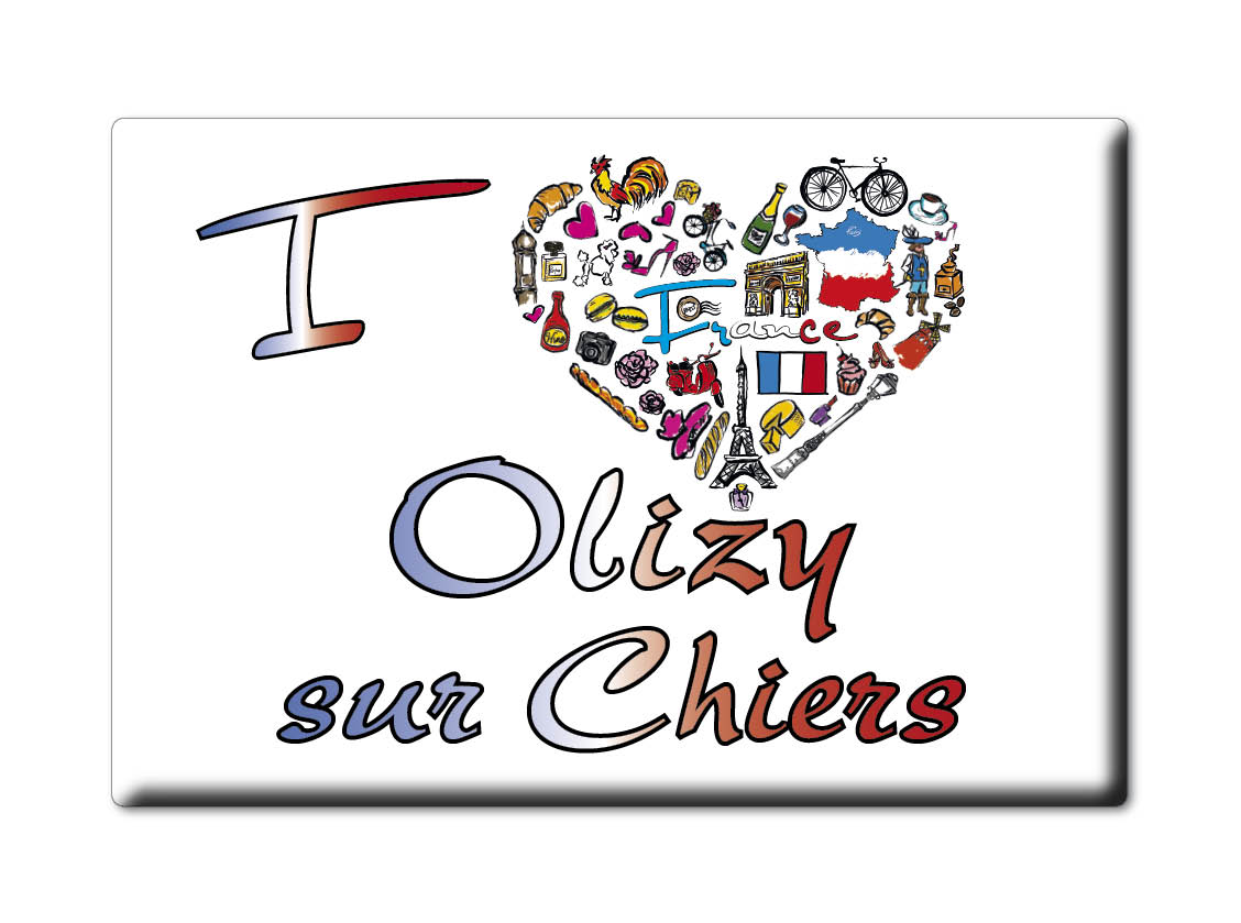 OLIZY SUR CHIERS CALAMITA MAGNETE ÎLE DE Francia (55) FRANCIA frigo magnete souvenir I amore regalo: SYMBOL