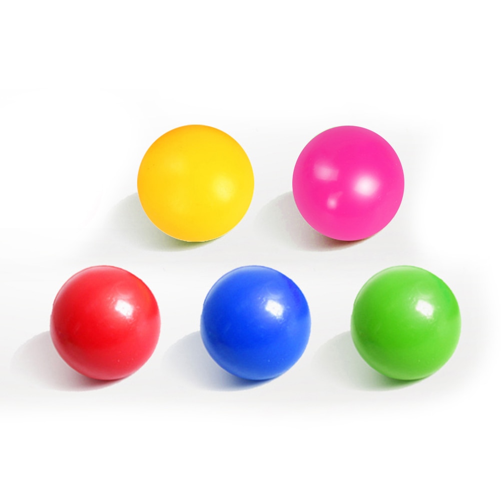 3pcs Stick Wall Ceiling Squeeze Decompression Ball Sticky Squash Suction Target Balls Stress Relief Vent Toys for Kids Adults