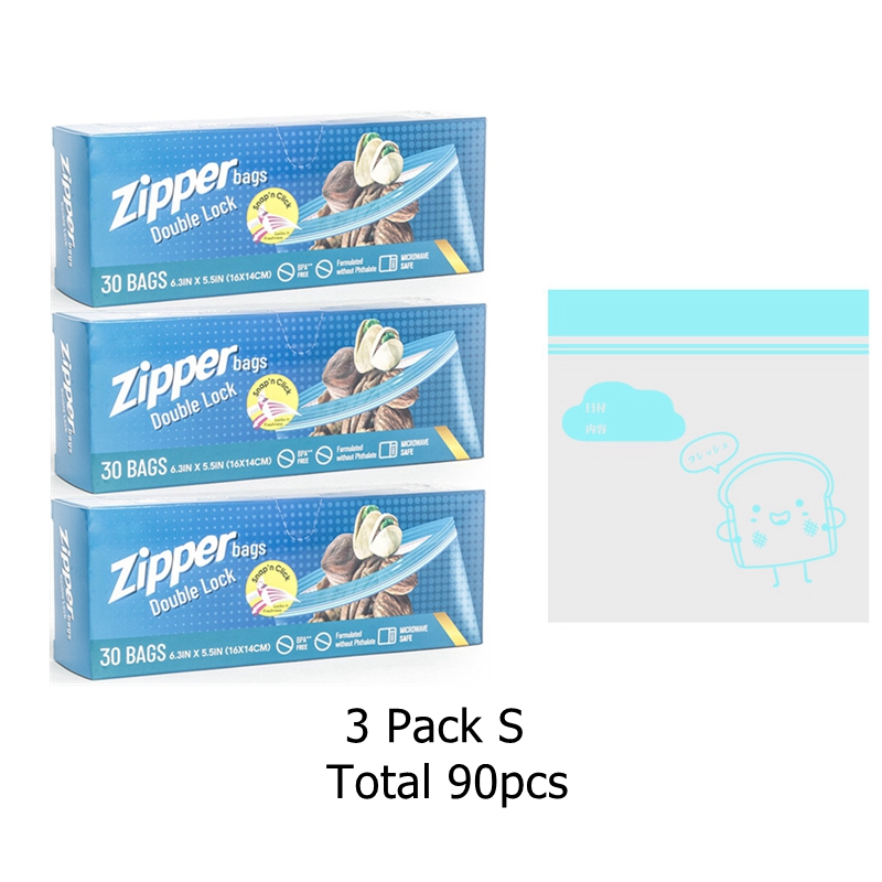 Sacs de conservation transparents pour collations et sandwich, 2 paquets, avec fermeture éclair, Mini sac de conservation des aliments moyens, congélateur, Camping, cuisine, sac de conservation des aliments frais: Bleu profond