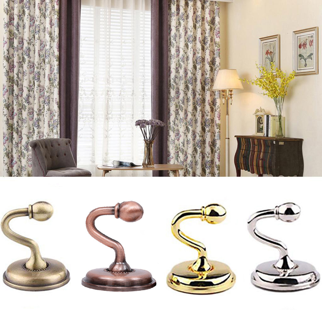 2x metal cortina holdback laço de parede volta ganchos cabide titular janela cortina ganchos cortina acessórios decoração para casa 1.20