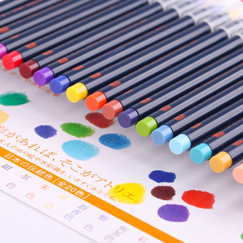 Japan Sakura Akashiya Soft Brush Watercolor Pen Student Art Painting with Water-soluble Color Pen Set