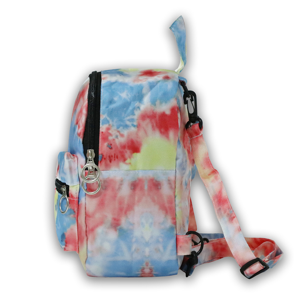 Mini-rucksack für damen, weicher griff, batikmuster, kleiner rucksack für mädchen, damen-rucksack, umhängetasche