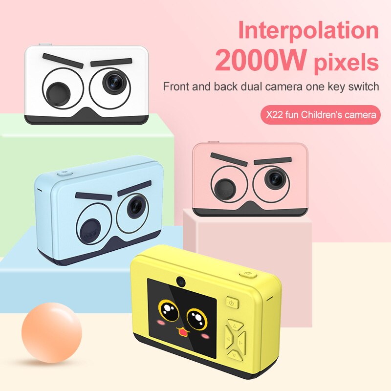 Kids Camera Leuke Cartoon Digitale Camera Voor Kinderen 1080P 20MP 2.0 Inch Scherm Foto Video Camera Voor jongens Meisjes
