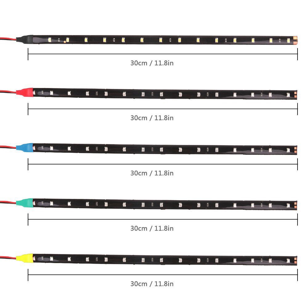 1x 30cm 15 smd bil led strip ljus bil styling interiör dekorativ atmosfär lampor yttre modifiering omgivande ljus drl