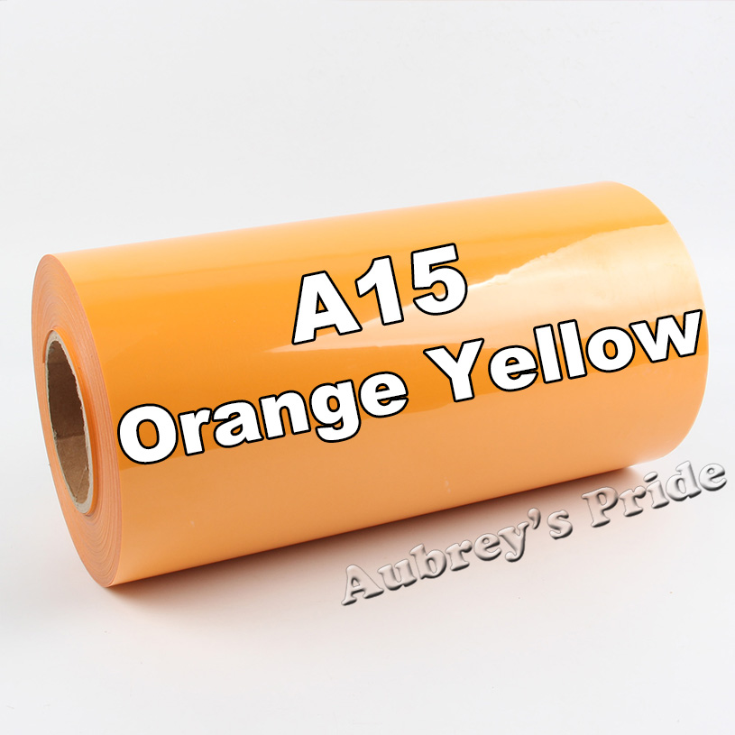 30cmx100cm (12&quot;x40&quot;) PVC Heat Transfer Vinyl Heat Press Machine Cutting Plotter Cutter T-shirt DIY Foil Film Paper: Orange Yellow A15