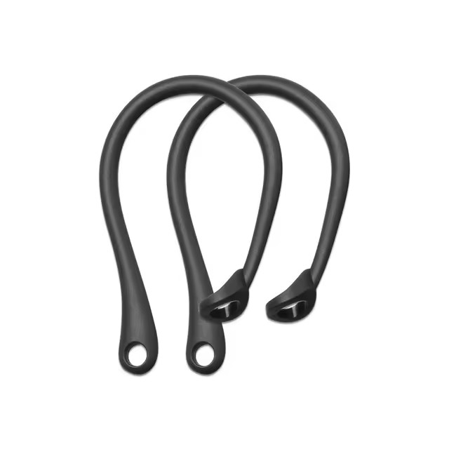 R auricular Bluetooth con gancho de silicona para Airpods 1/2 Pro, Clip de bucle para auriculares, gancho para la oreja, accesorios de repuesto para auriculares: Negro