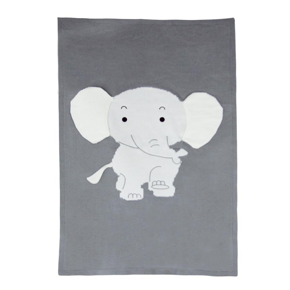 Bebé manta Bebe elefante manta estéreo de toalla primavera otoño tejer Soogan suéter colcha alfombra de playa de algodón bebé Manta