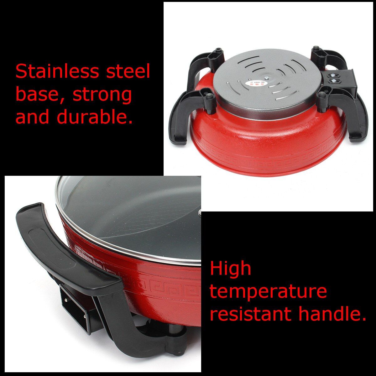1300W 220V Elektrische Heißen Topf Suppe Töpfe Edelstahl Nicht Stock Rauchfreien Heimat Küche CookwareTwin Unterteilt Shabu topf