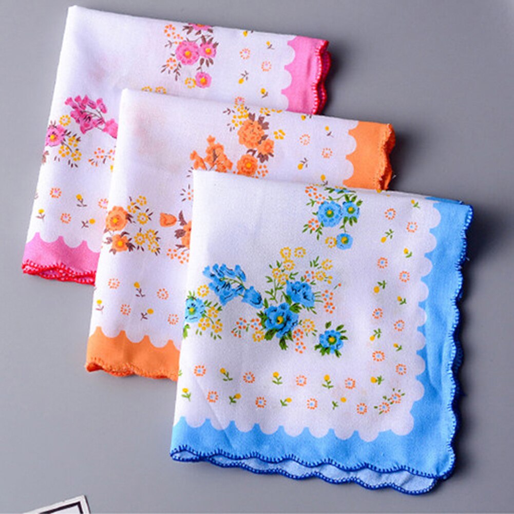 5 st vintage bomull damnäsdukar broderade fjärilsblomma näsduk blommiga damnäsdukstyger slumpmässig färg