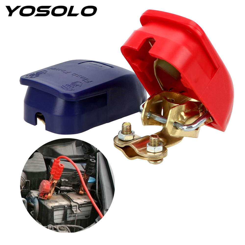 Yosolo 1 par positive &amp; negativ elektrode biltilbehør bilbatteriterminaler stikklemmer quick release lift off