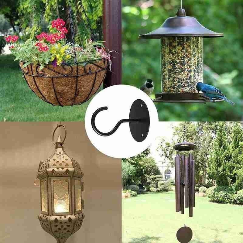Wall Mount Ceiling Hook Bracket Hanger Lantern Wind Chimes Planters Decoration for Hanging Bird Feeders Outdoor Hook With Screws
