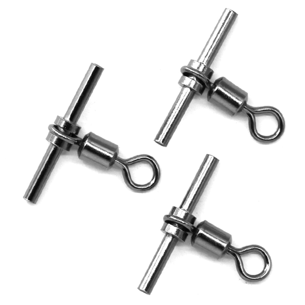 10pcs Outdoor Sports Hook Tackle Fishing Swivel Part Tool Tube Accessories Cross Line Crane Connector Snap Solid Ring Crimp