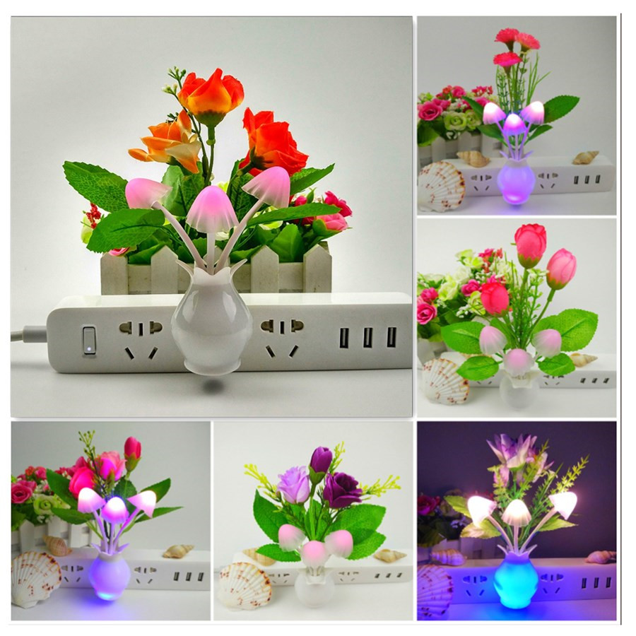 Romantische lichtregeling inductie LED tulip bloem nachtlampje LED lamp voor Home Decor kinderen nachtlampje Veilleuse