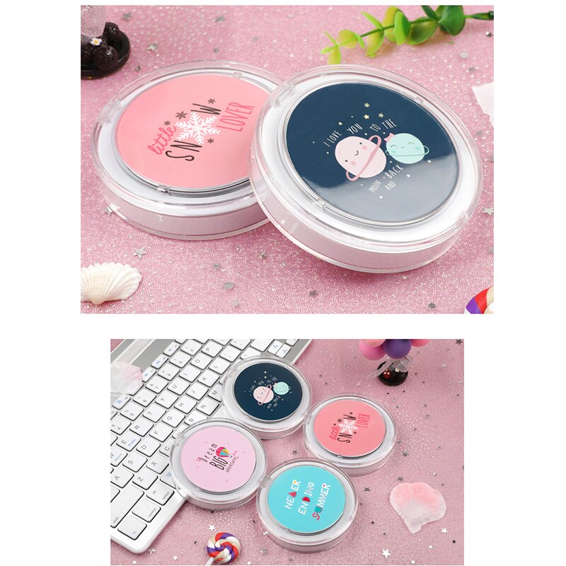 Makeup Mirror with LED Light Portable Compact Cosmetic Rechargeable Lighted Foldable Small Round Pocket Hand Mirrors