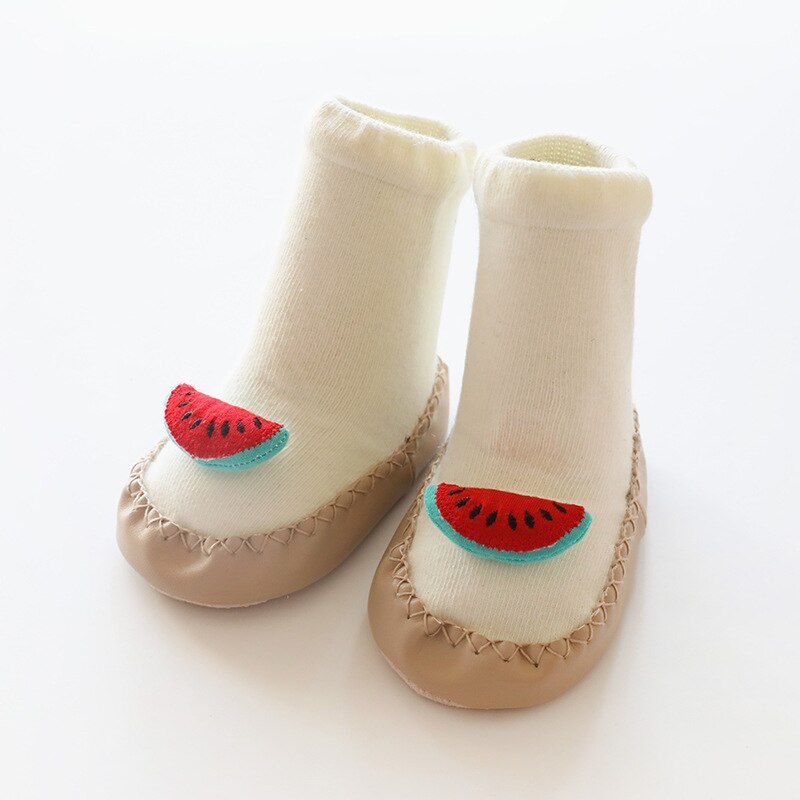 tricot fait à la main dessin animé polaire neige bottes pour bébé fille garçon anti-silp Prewalker chaussons bébé chaussures 0-24 mois: Beige / 12cm