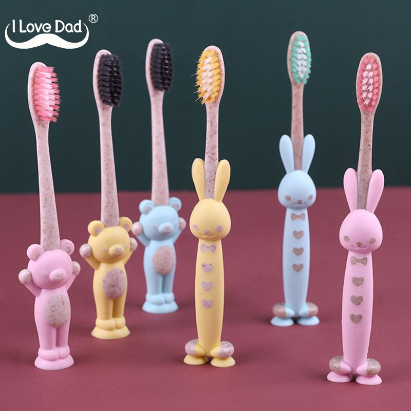 4 sztuk/zestaw Słodki Królik dziecko szczotka robić zębów kreskówka niedźwiedź czyste głębokie zamiatać miękka szczoteczka robić zębów dla dzieci opieka nad dzieckiem rzeczy