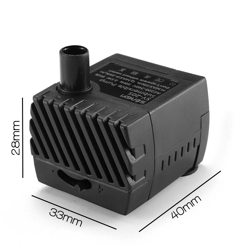 Mini Water Pump2.5W DC12V Borstelloze Pomp Mini Dompelpomp Waterdicht Ultra-stille voor aquarium