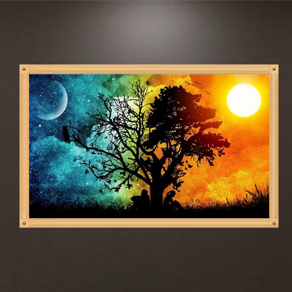 5D DIY Day And Night Diamond Embroidery Painting Handmade Wall Decoration Cross Stitch Printing Craft Kits Diamond Mosaic