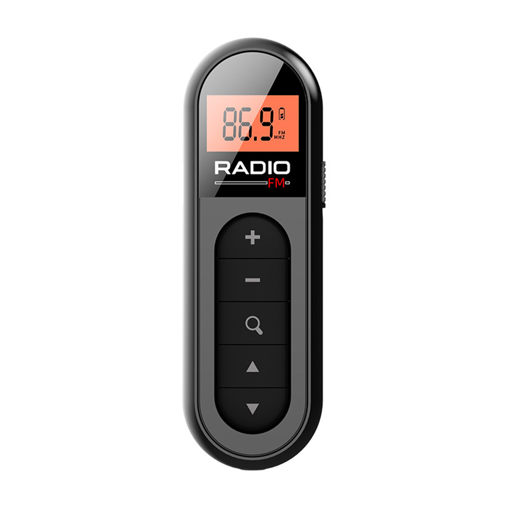 Mini Pocket FM Radio tragbar 76-108MHZ Radio Empfänger mit Hintergrund beleuchtung LCD-Display verdrahtet 3,5-mm-Kopfhörer Unterstützung Typ-c-Aufladung: Default Title