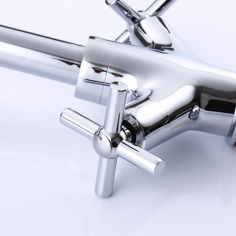 Bathroom Faucet Antique bronze finish Brass Sink Cold Water kitchen Faucets Double Handle Cold And Water Tap Torneira