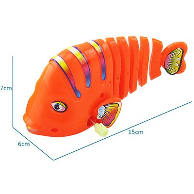 2022 New 1pcs Creative Children Clockwork Toy Novelty Cartoon Winding Winding Small Toy Winding Mini Gift: Wind up rocking fish