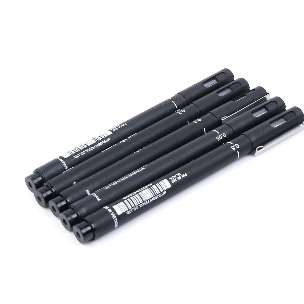 1 Stck Feine Liner Zeichnung Stift 005 01 02 03 05 08 Wasserdichte Anime Comic Stift Nicht Blühende dauerhaft Kunst Marker