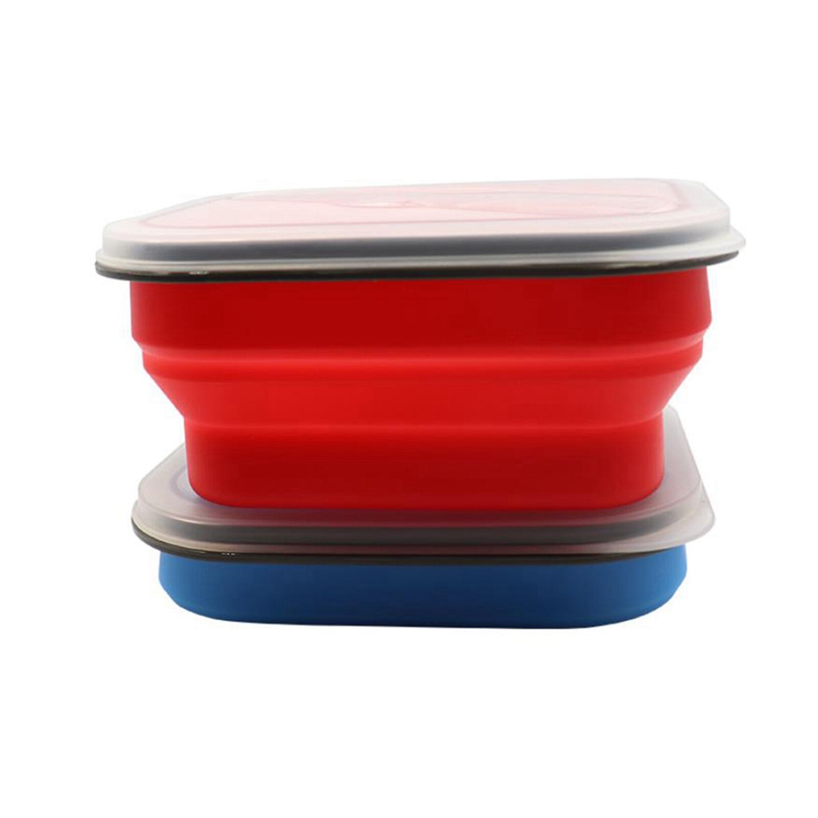 Bento lunch box, 600ml silicone collapsible portable lunch box bowl folding food storage container microwave lunch box