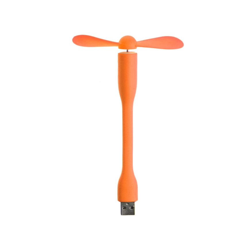 USB Mini Fan Flexible Tragbare USB Fans Sommer Kühlung Artefakt für Notebook-Computer Luftkühler Computer Peripheriegeräte B0KA: Orange
