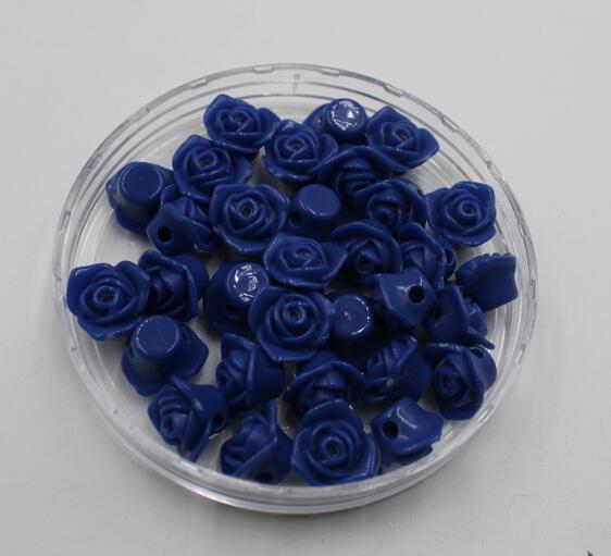 GHRQX Colorful roses loose beads DIY Beads Bracelet making 30 pcs: Blue