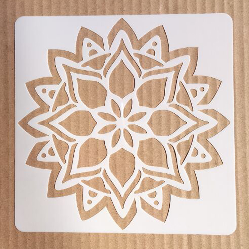 Pochoir Mandala pour meubles, 30x30Cm, 1 pièce, peinture murale, décoration, superposition plastique, bricolage, coloration, gaufrage, scrapbooking: c9