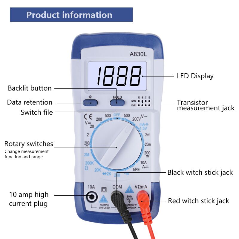 Handskit 80W Digital Soldering Iron kit Electric Temperature Control soldering iron multimeter 5 soldering tips Welding Tools