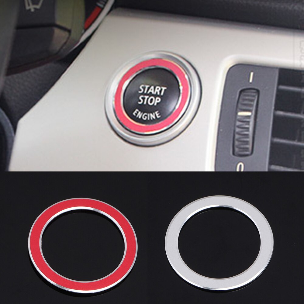 Cercle Décoratif Autocollant Pour Bouton Start/stop BMW Série 3 (E90, E92, E93, Z4 E89) - Noir, Diamètre 33 Mm