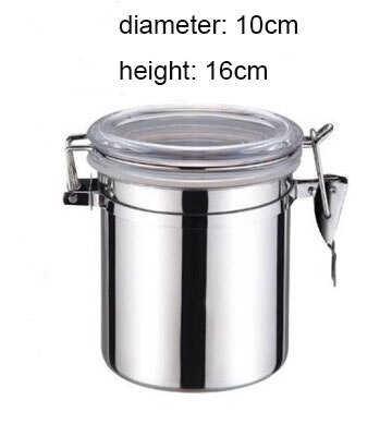 XMT-Dom ze stali nierdzewnej zapieczętowany słoik pojemnik miski cukru herbaty Polak robić przechowywania kawy przyprawy odlewnik 1pc: 10x16cm