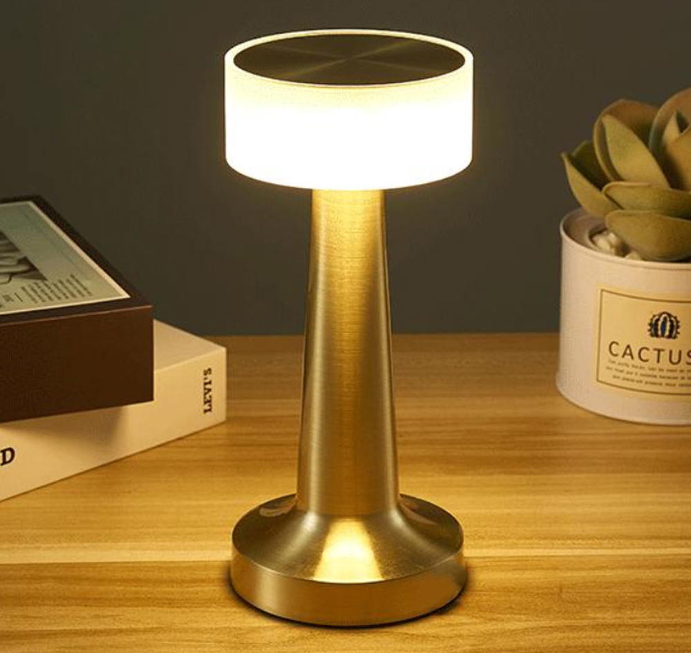retro Bar Tisch Lampe LED Wiederaufladbare Schreibtisch Licht Zimmer Dekor Lampe Camping Luces Schlafzimmer Kaffee Dekoration Chambre Nacht Lichter: Licht Grau