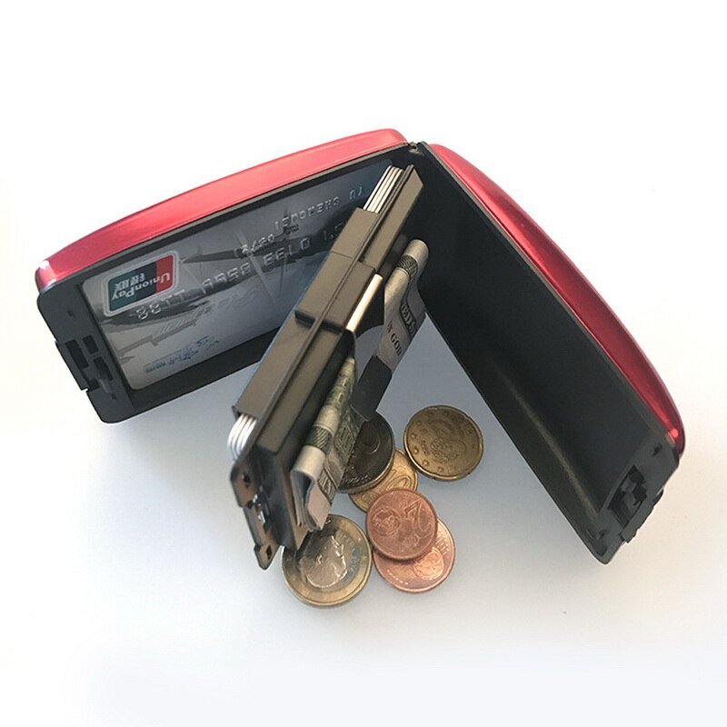 1pc unisex aluminium bankpashouder met harde hoes, portemonnee, solide creditcardscanbescherming, kaarthouder voor dames en heren